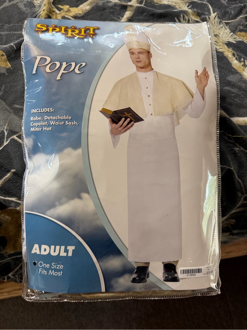 Spirit Pope Costume - White and Gold